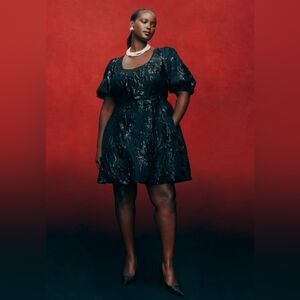 Brocade Bubble Minidress ELOQUII